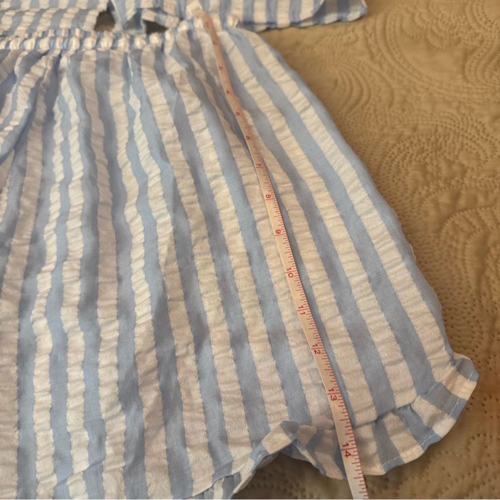 Blue and White Striped Two-Piece PJs - Picture 8 of 10